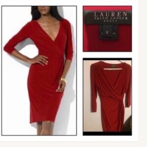 Anne Klein red sheath dress new without tags size 8